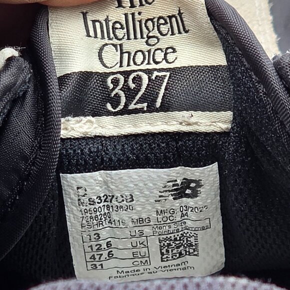 New Balance 327 Black Team Red Mens Size 13 Shoes Retro Running Walking Outdoors main image 8